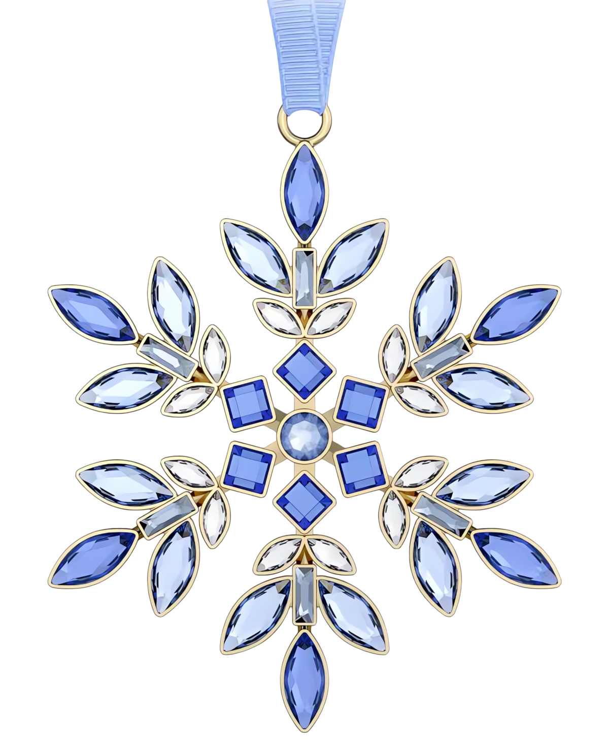 Swarovski Blue Crystal Hanging Snowflake Ornament In No Color