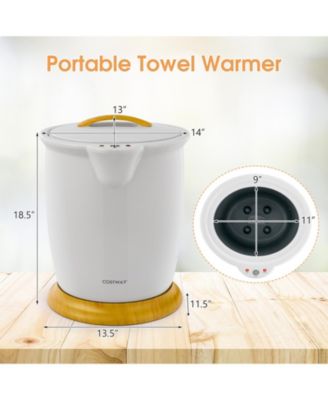 Bathroom Towel Warmer Bucket with Fragrance Holder & Auto Shut Off