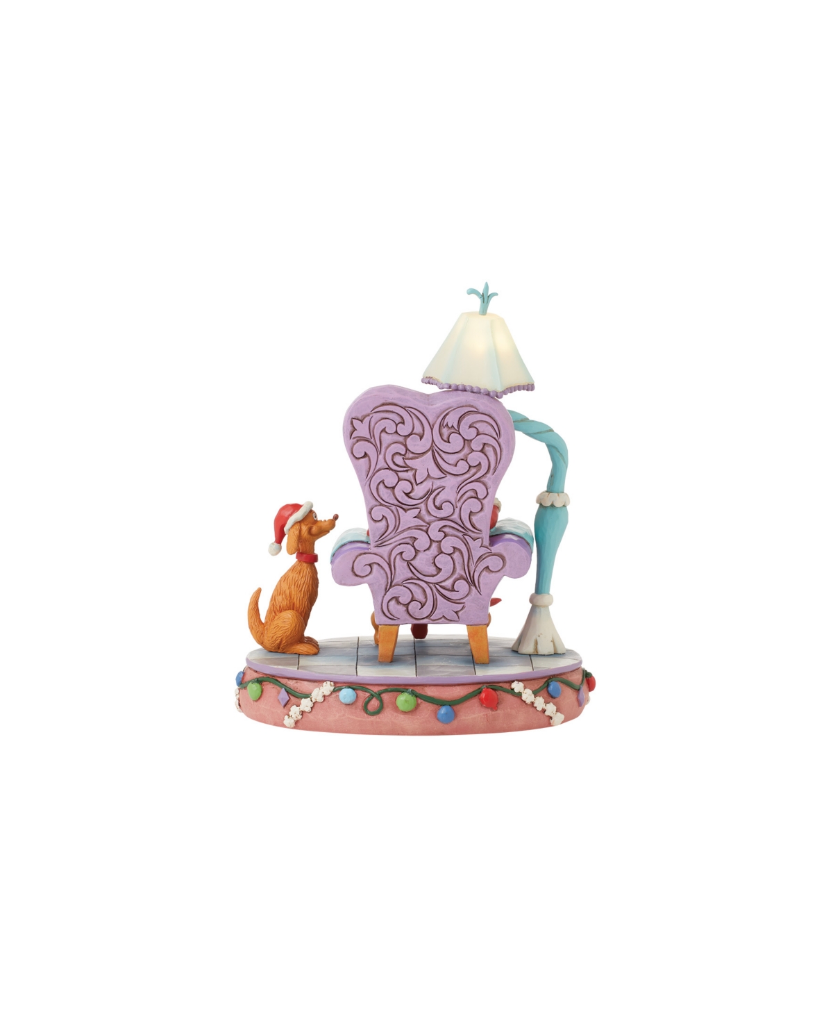Jim Shore Grinch In Chair With Lamp Figurine In Multi