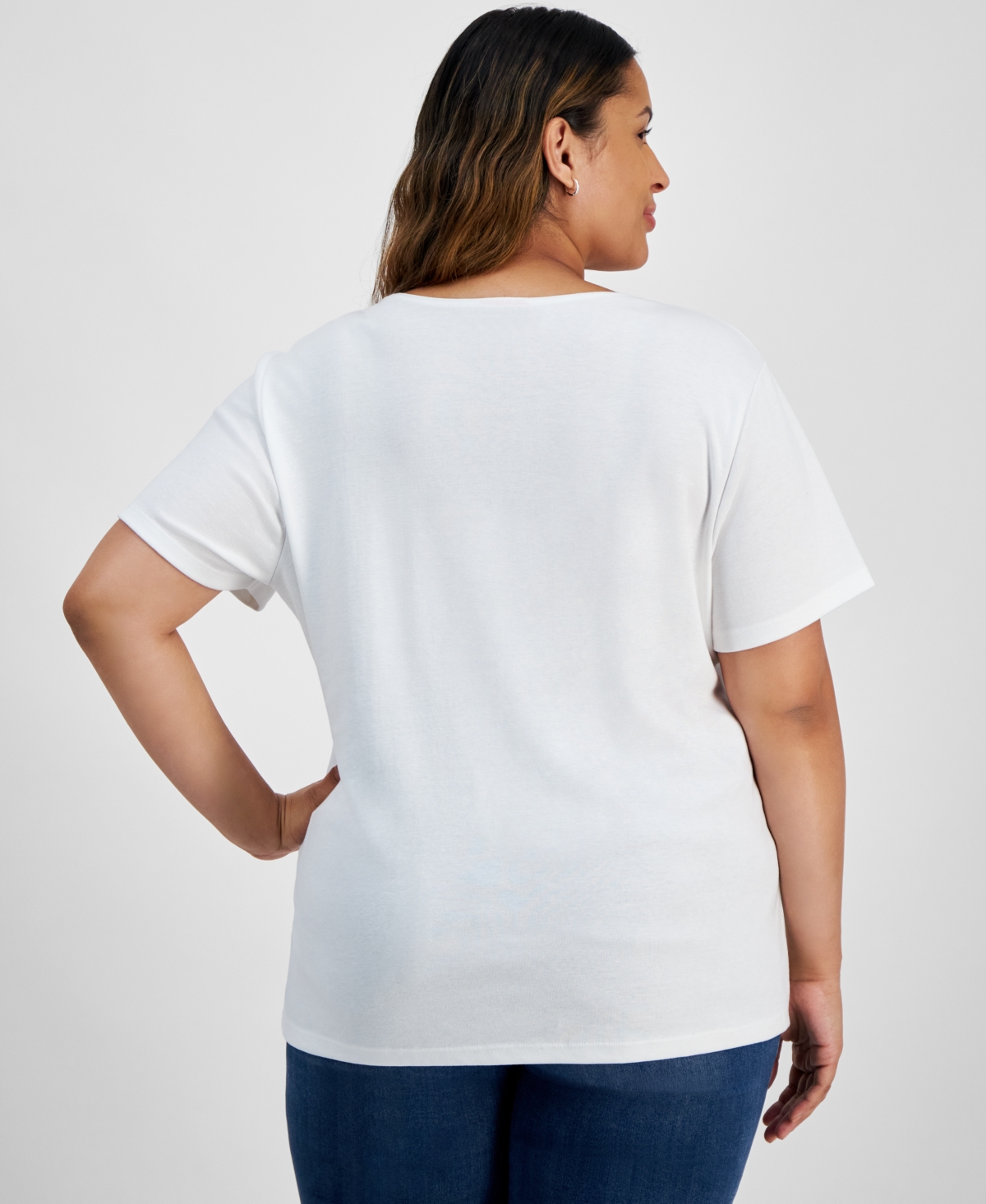 Holiday Lane Plus Size Shell Tree Graphic T-Shirt, Created for Macy's