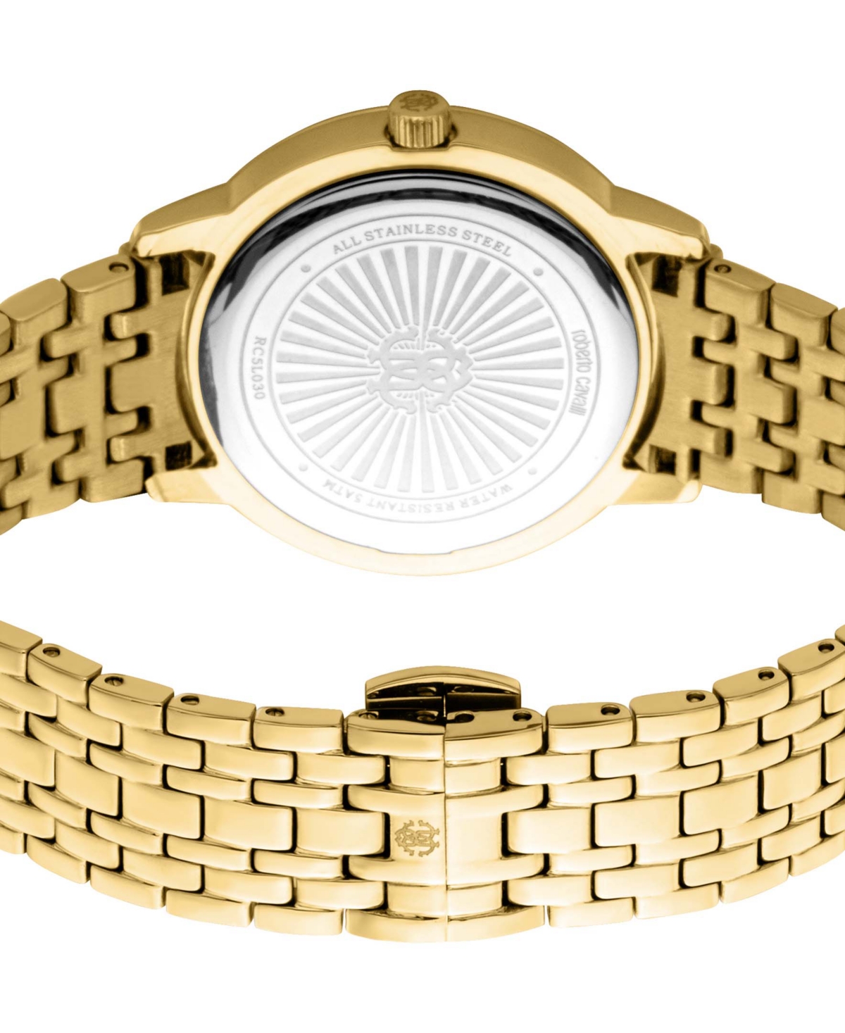 ROBERTO CAVALLI WOMEN'S QUARTZ GOLD-TONE STAINLESS STEEL WATCH 32MM 