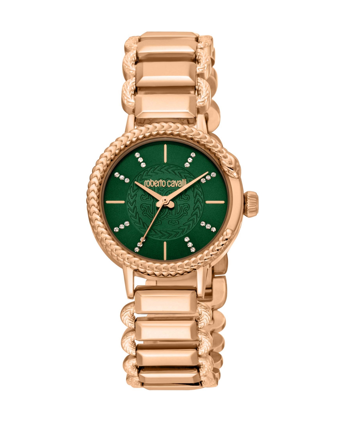 ROBERTO CAVALLI WOMEN'S QUARTZ ROSE-GOLD STAINLESS STEEL WATCH 30MM 