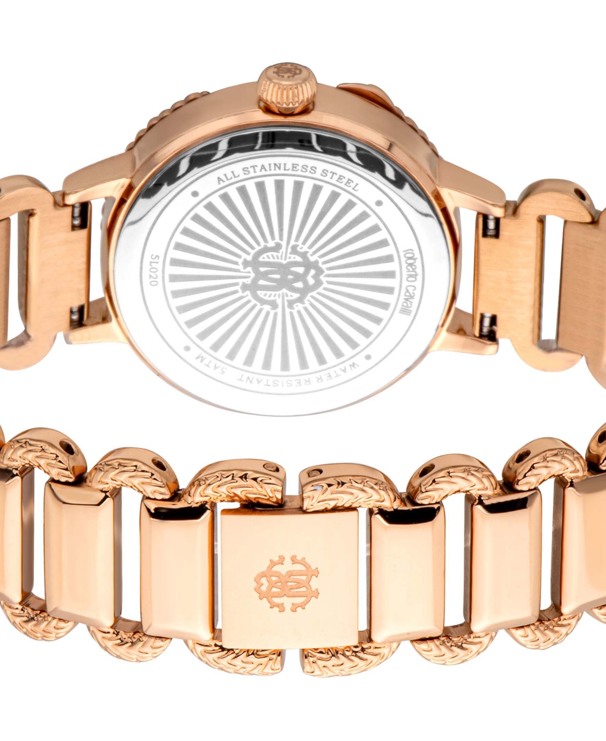 ROBERTO CAVALLI WOMEN'S QUARTZ ROSE-GOLD STAINLESS STEEL WATCH 30MM 