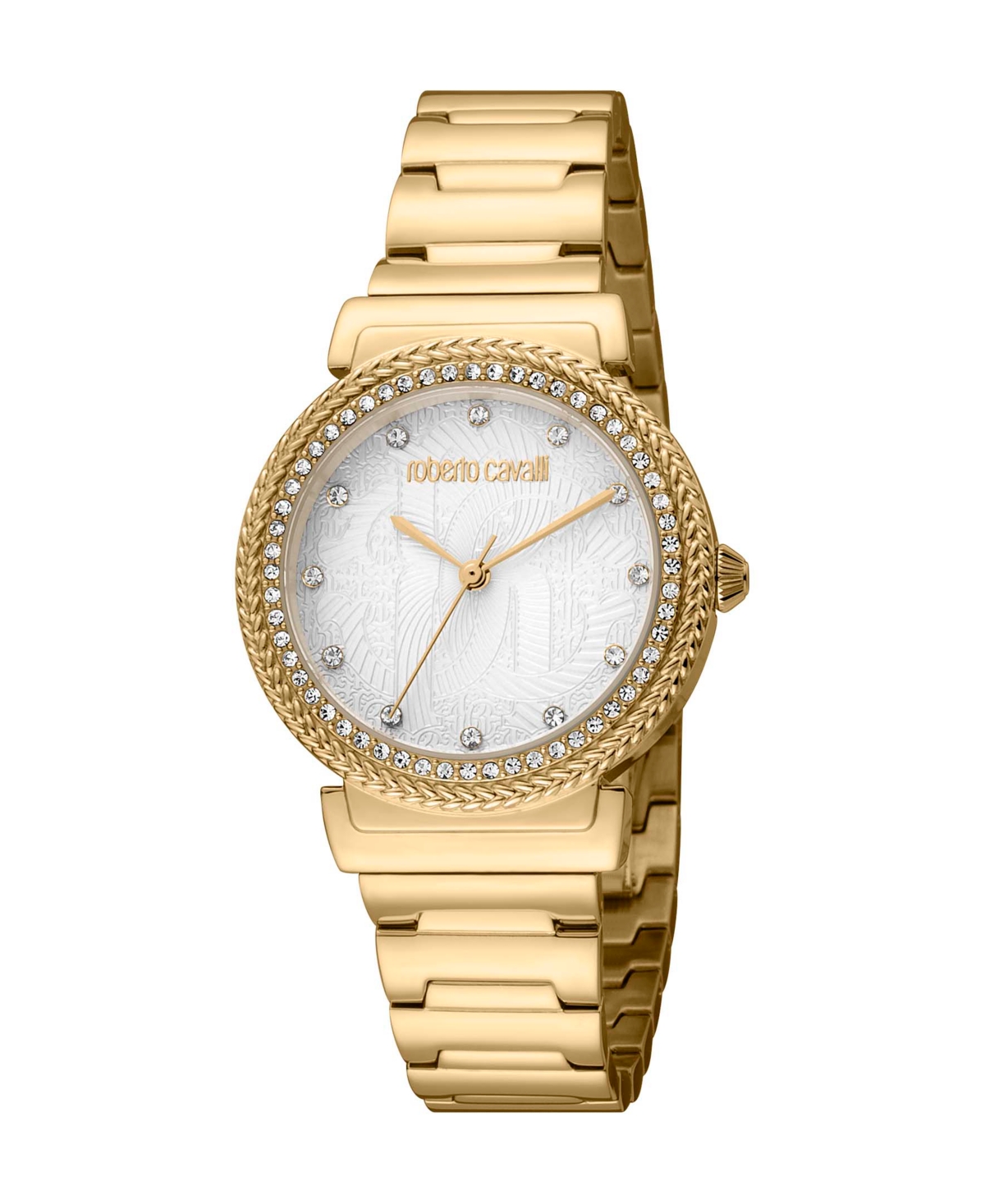 ROBERTO CAVALLI WOMEN'S QUARTZ GOLD-TONE STAINLESS STEEL WATCH 32MM 