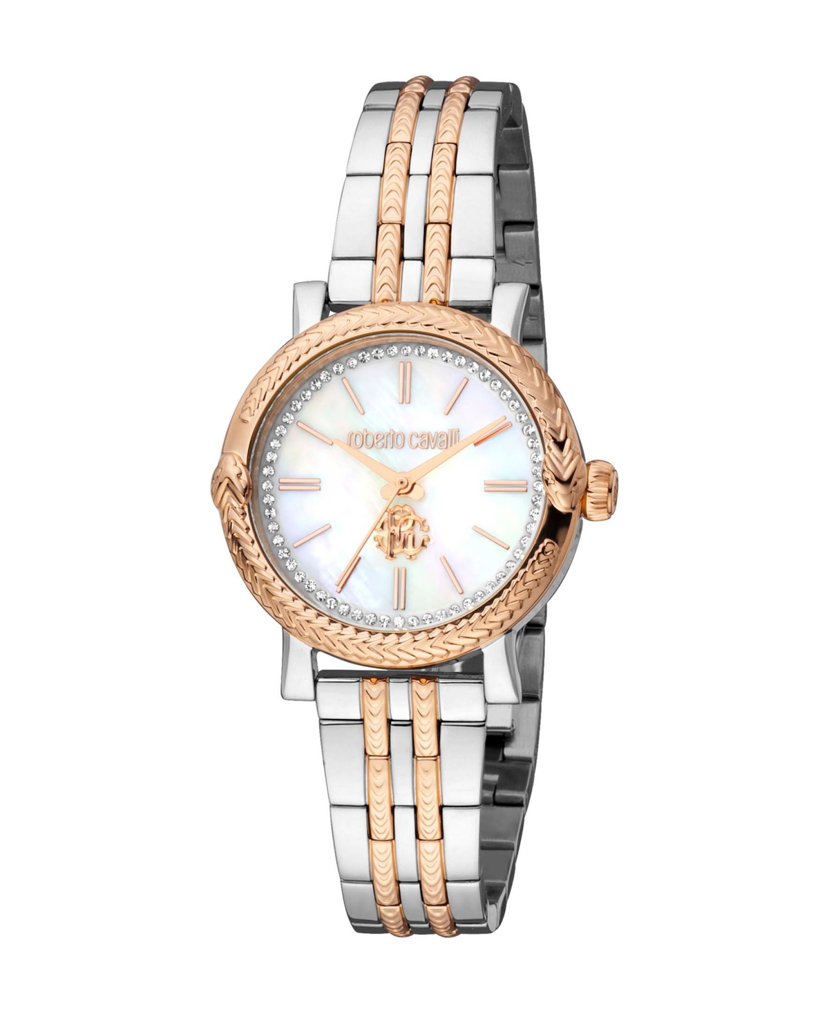 ROBERTO CAVALLI WOMEN'S QUARTZ TWO-TONE STAINLESS STEEL WATCH 30MM 