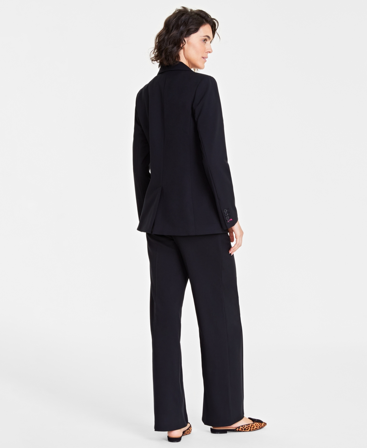 Shop On 34th Women's Solid Boyfriend Blazer, Created For Macy's In Deep Black