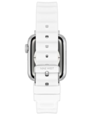 Women's White Ribbed Silicone Band Designed for 38/40/41mm Apple Watch