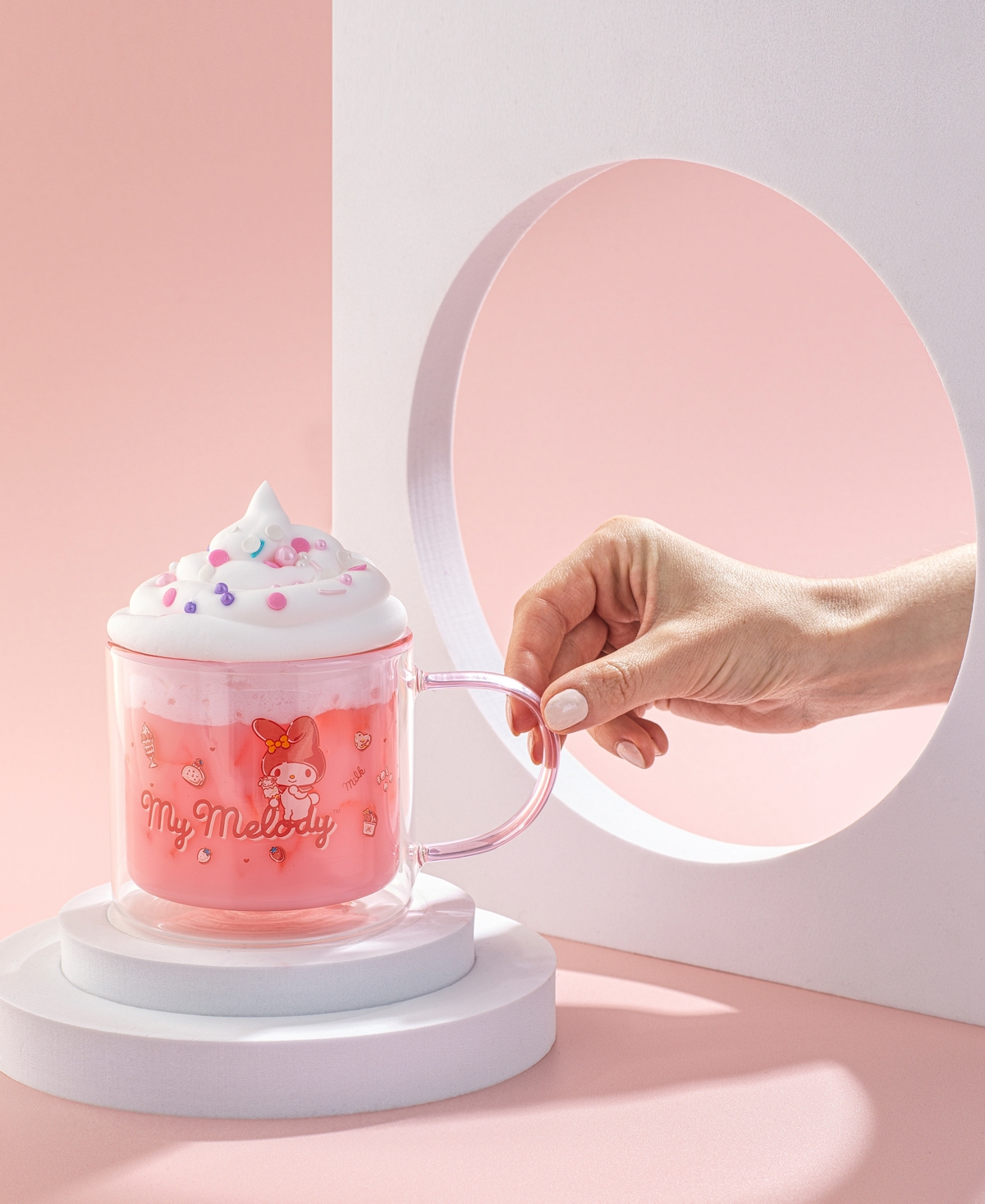 Shop Joyjolt Sanrio My Melody Double Wall Coffee Mug In Multi