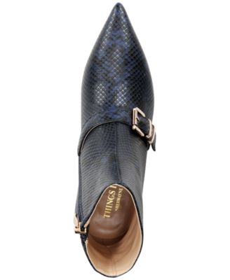 Women's Jazzy Luxurious Pointed-Toe Kitten Heel Buckled Shooties