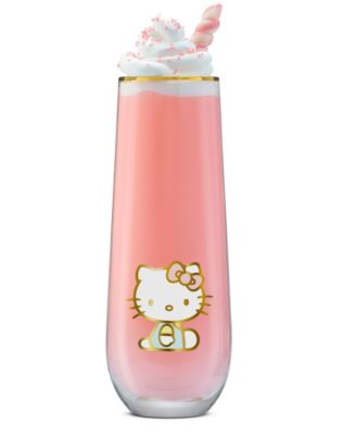 Hello Kitty Stay Gold Stemless Flutes, Set of 4