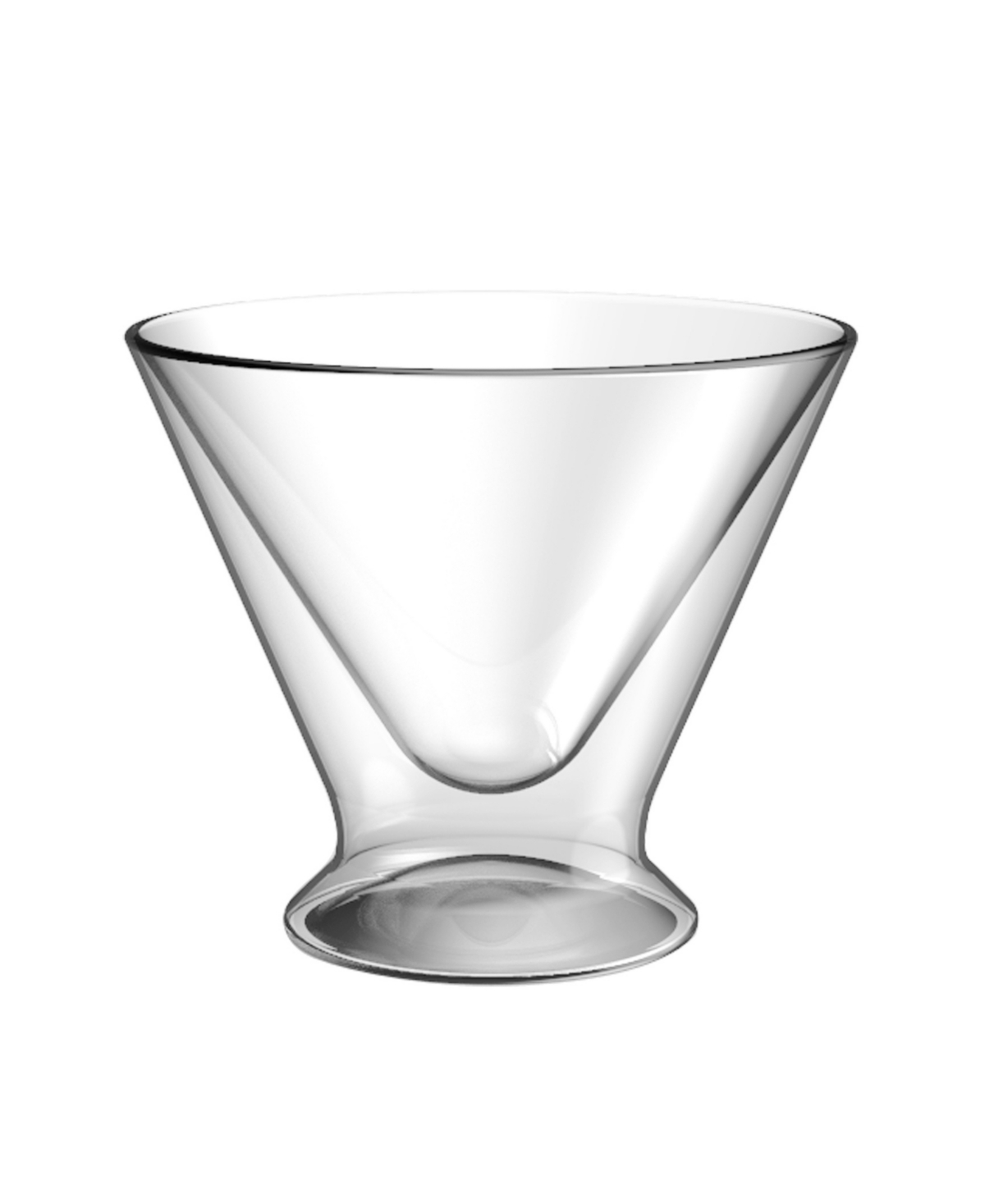 Oggi Set Of 2 10oz Martini Double Wall Insulated Glasses In Clear