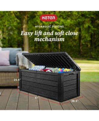 Westwood 150 Gallon Plastic Outdoor Furniture Storage Deck Box, Dark Gray