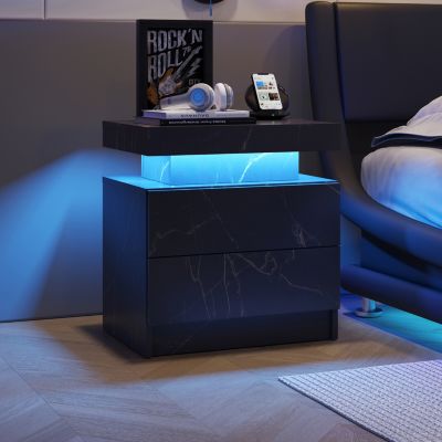 Streamdale Furniture Stunning LED Side Table Modern Decor for Any Room ...