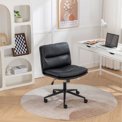 Streamdale Adjustable and Swivel Criss-Cross Office Chair with Wide Seat