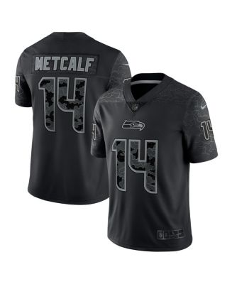 Nike Men's DK Metcalf Black Seattle Seahawks RFLCTV Limited Jersey