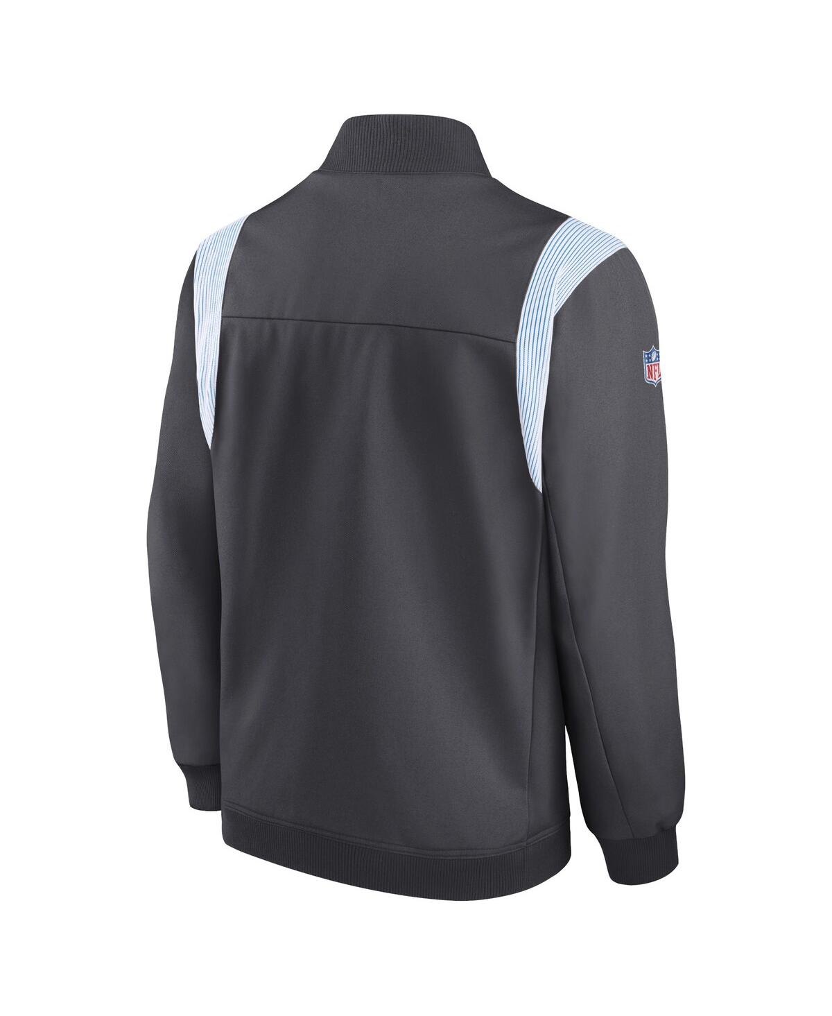 Nike Men'sLos Angeles Chargers Sideline Coaches Bomber Full-Zip Jacket - Anthracite, Blue