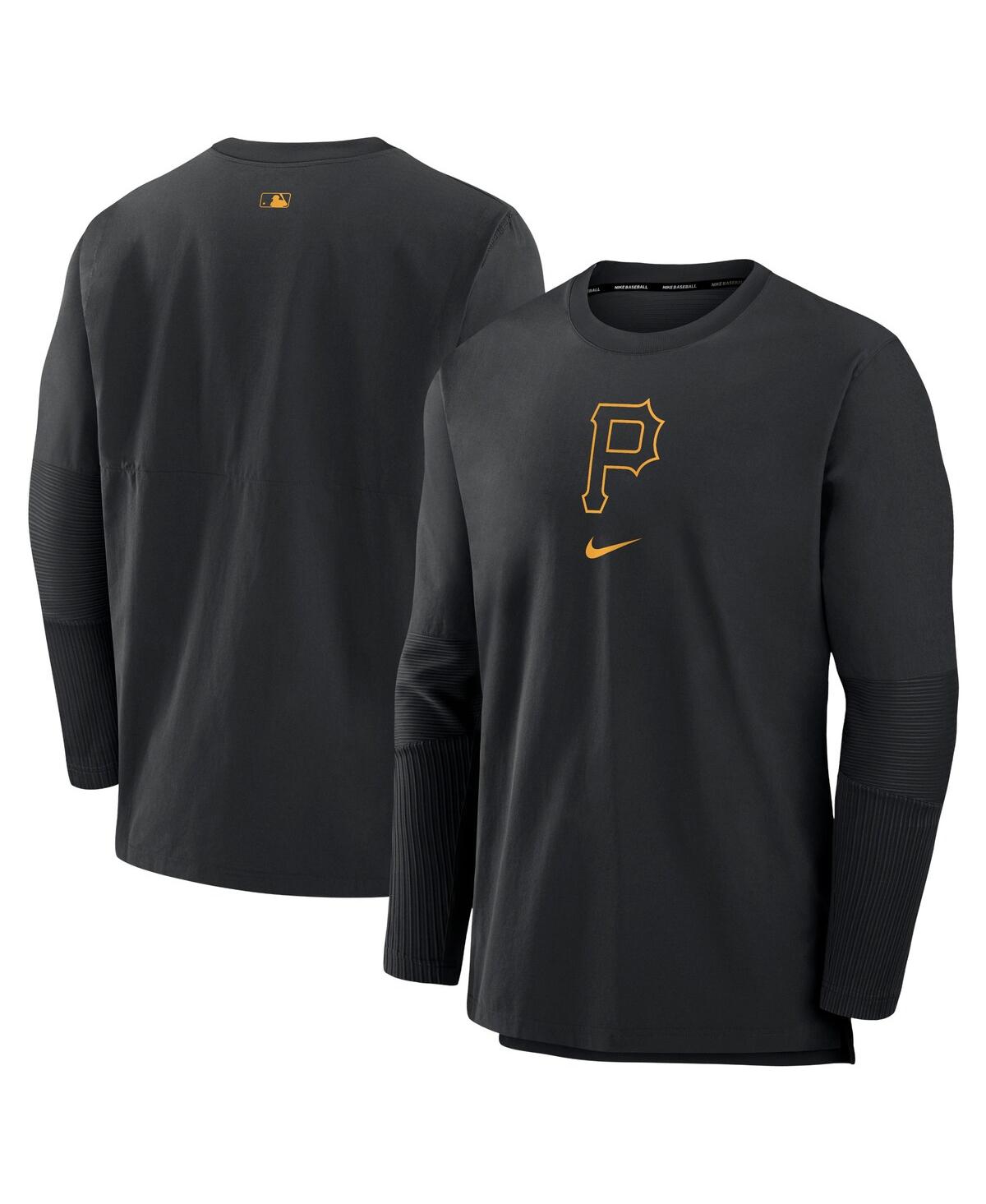 Nike Men's Black Pittsburgh Pirates Authentic Collection Player Performance Pullover Sweatshirt In Black