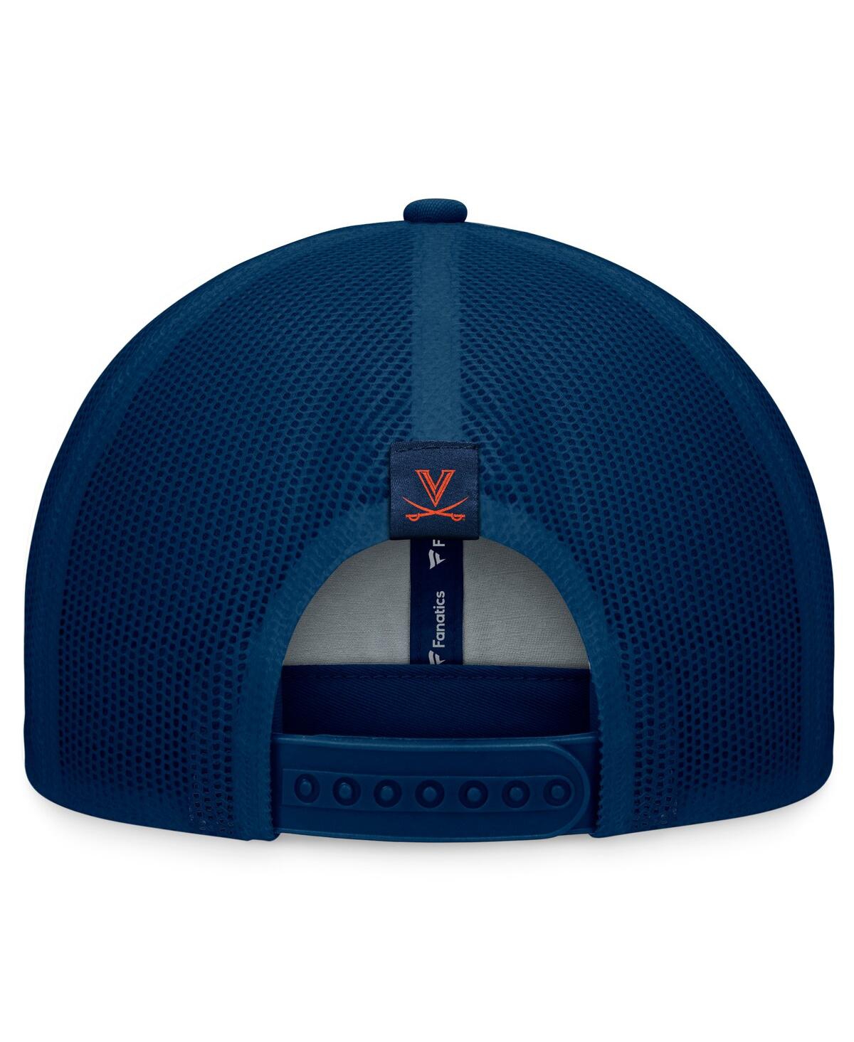 Top Of The World Men's Navy Virginia Cavaliers Carson Trucker Adjustable Hat In Navy