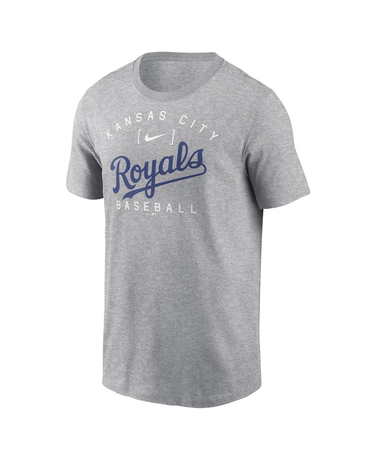 Nike Men'sKansas City Royals Home Team Athletic Arch T-Shirt - Heather Gray