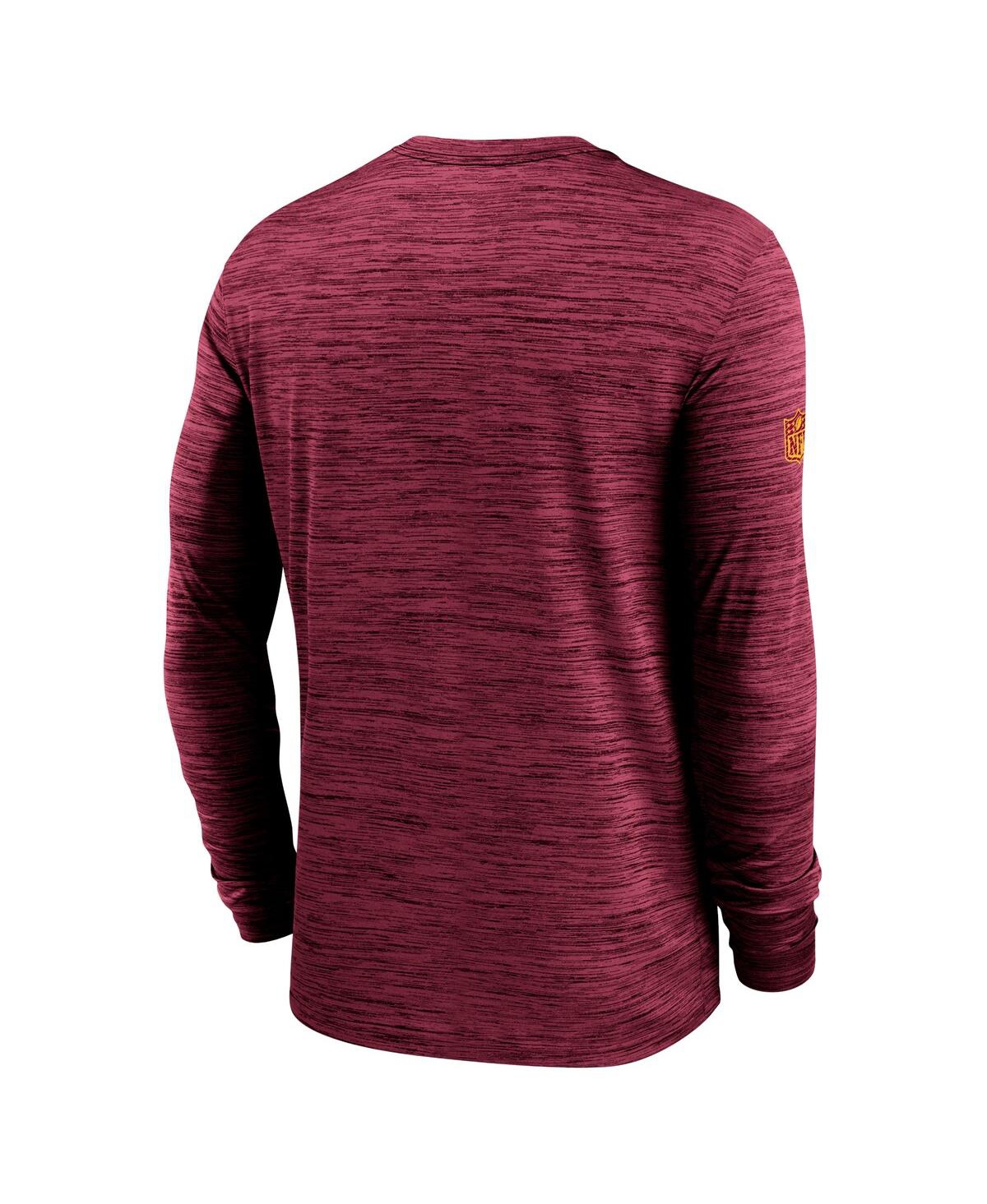 Nike Men'sWashington Commanders 2024 Sideline Velocity Performance Long Sleeve T-Shirt - Burgundy