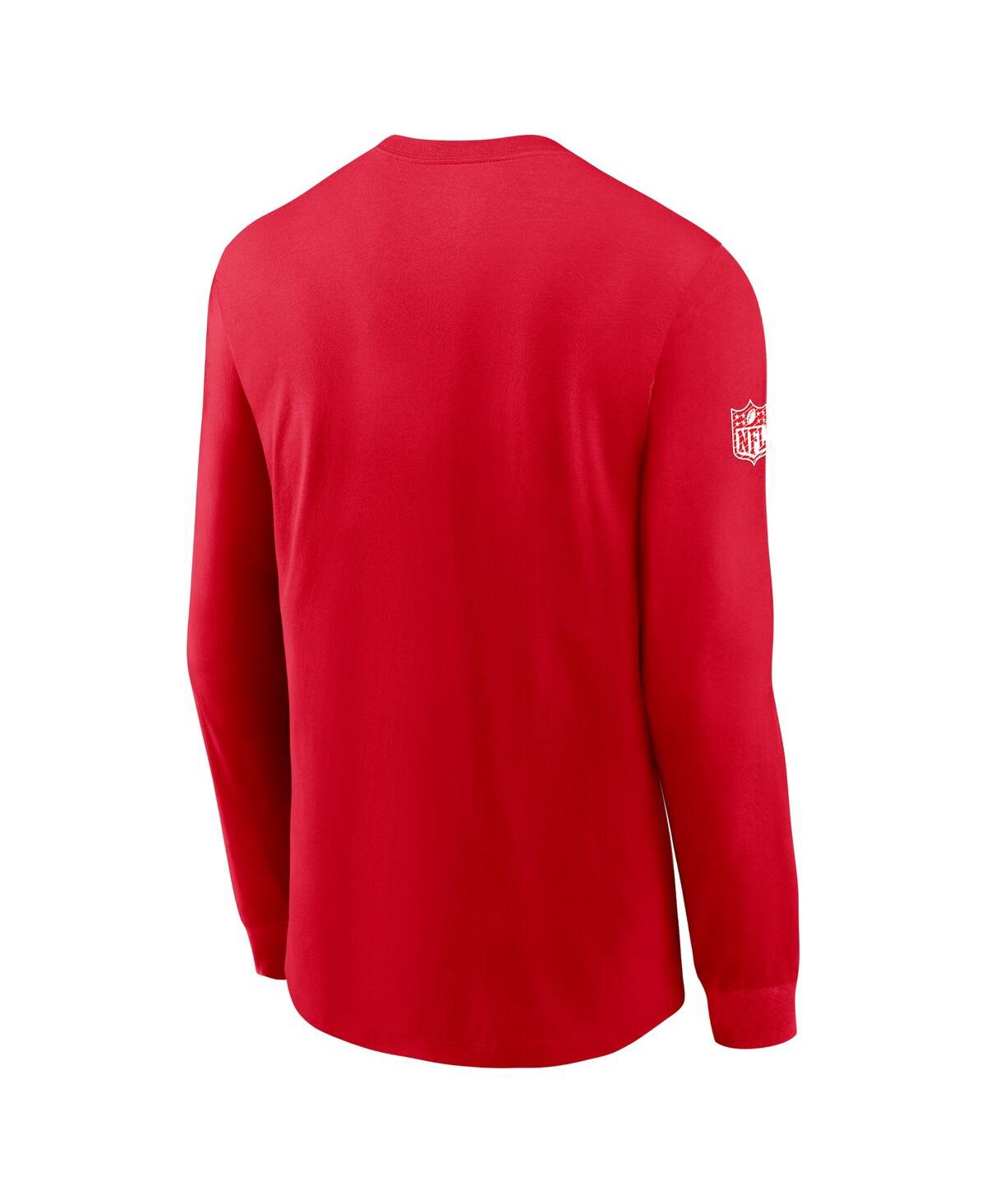 Nike Men'sKansas City Chiefs Sideline Performance Long Sleeve T-Shirt - Red