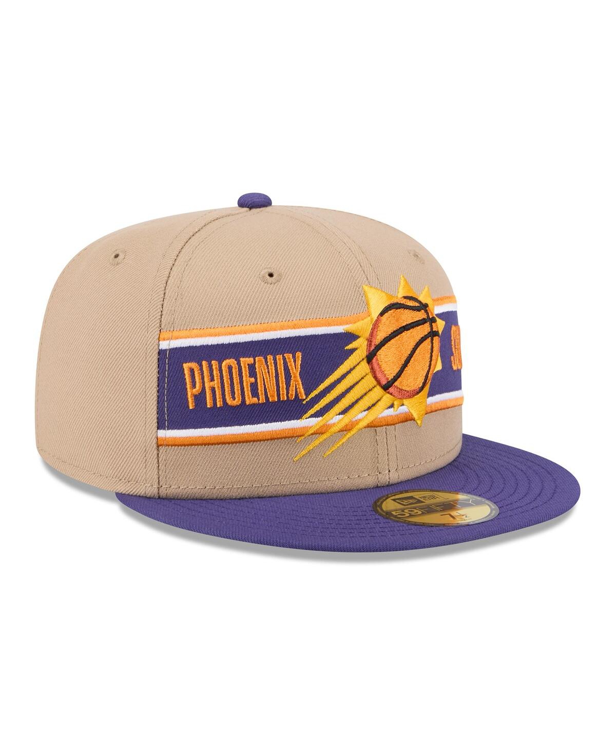New Era Men'sPurple Phoenix Suns 2024 Nba Draft 59FIFTY Fitted Hat - Tan, Purple