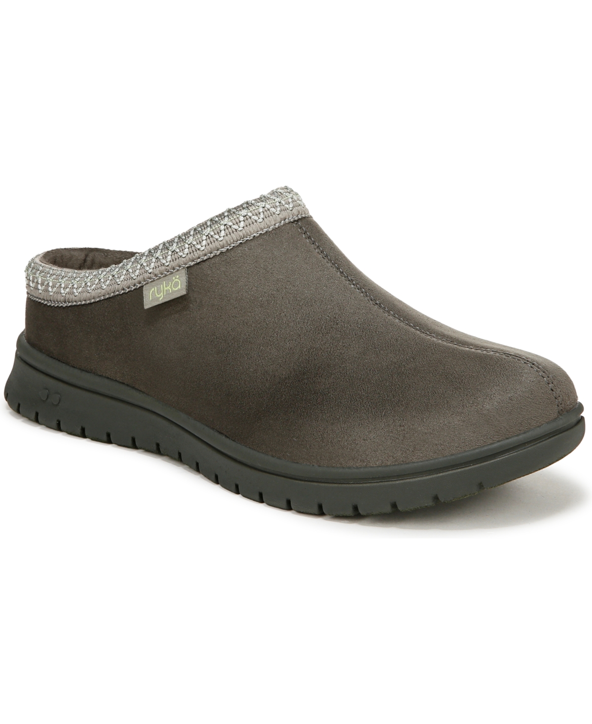 Ryka Women's Stellar Slip On Clogs In Alpine Green Microfiber Fabric