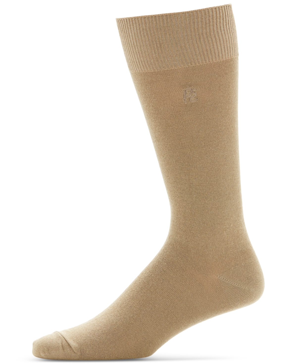 Perry Ellis Men's Socks, Rayon Dress Sock Single Pack - Khaki