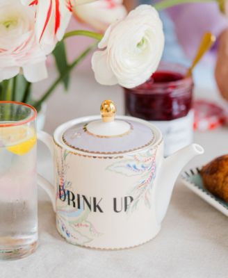 Floral Teapot and 2 Small Mugs Set