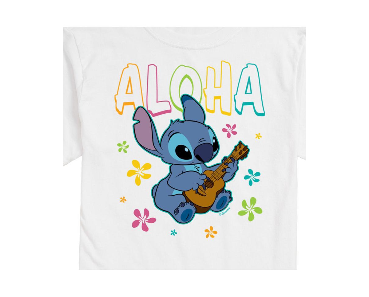 Airwaves Hybrid Apparel Lilo And Stitch Mens Short Sleeve Tee In Purple