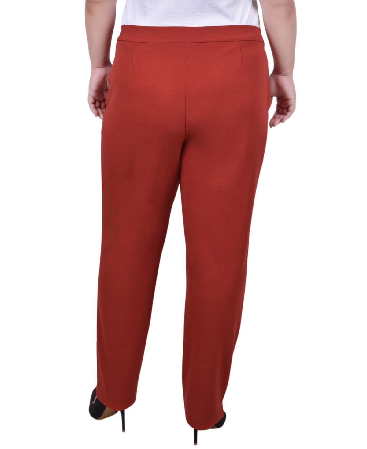 Ny Collection Plus Size Scuba Crepe Ankle Pant In Bossanova