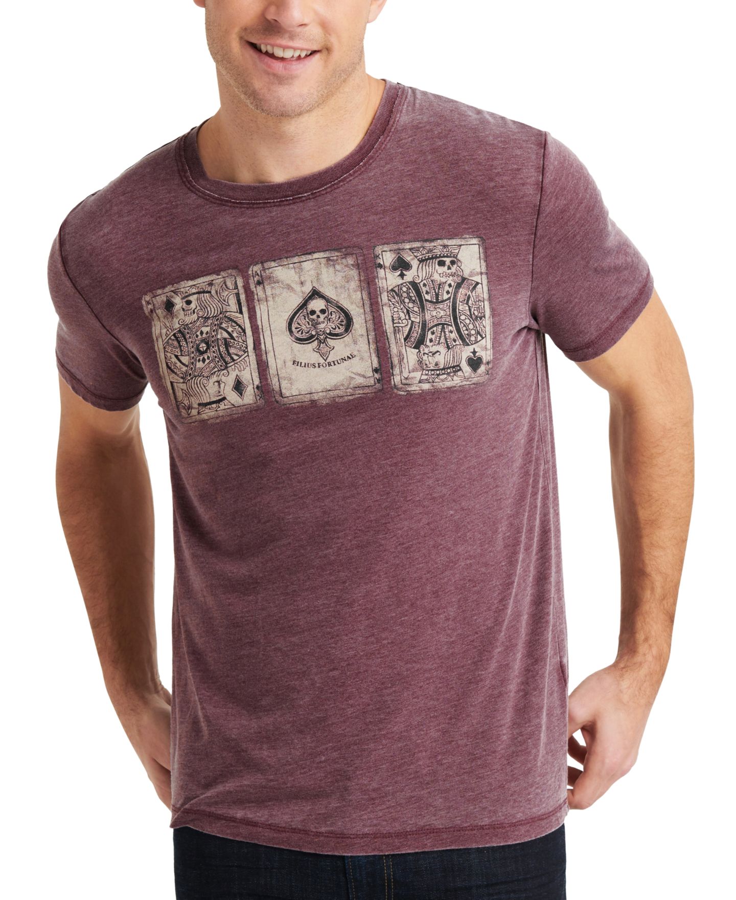 Мужская футболка Lucky Brand Poker Cards Short-Sleeve, Port Royle Burnout — фото 1
