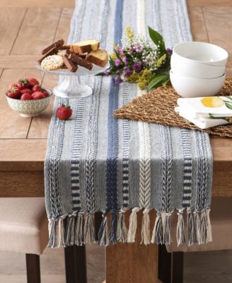 Braided Stripe Table Runner, 15x72 Inches