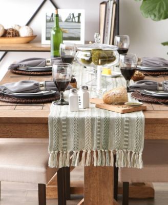 Braided Stripe Table Runner, 15x108 Inches
