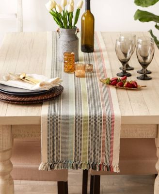 Variegated Fringe Table Runner, 13x72 Inches
