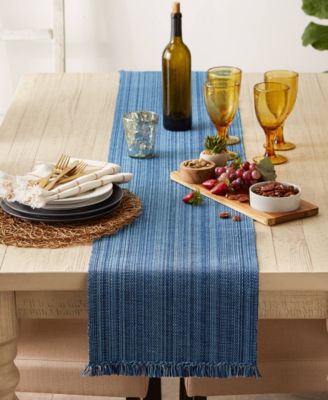 Variegated Fringe Table Runner, 13x72 Inches