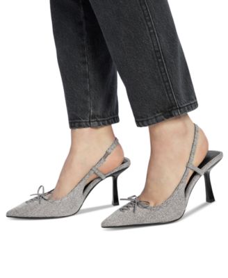 Women's Stevvie Slingback Pointed-Toe Bow Pumps