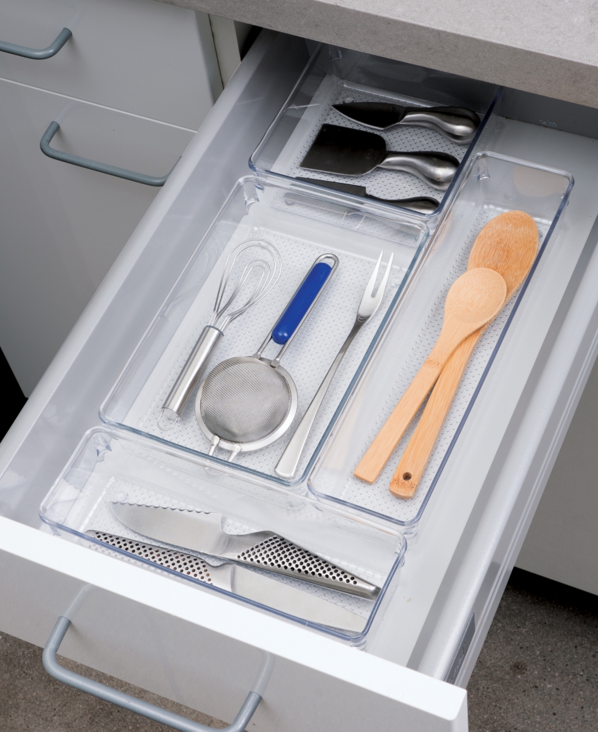 OGGI SET OF 5 CLEAR DRAWER ORGANIZERS 