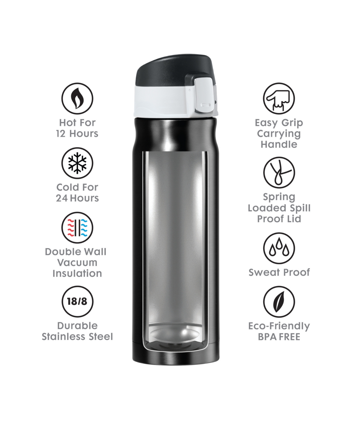 Oggi Caliber 17oz Stainless Steel Travel Water Bottle In Peacock