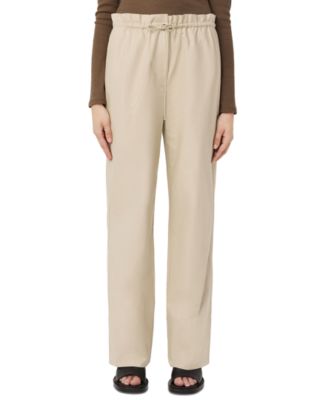 Women's Annie Paper Bag Drawstring Cotton Pull-On Pants