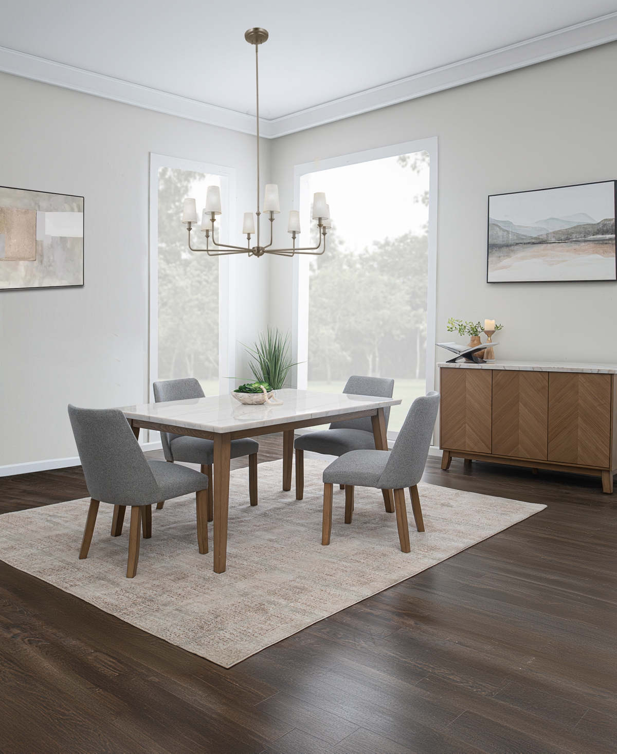 Macy's Mabell 5-pc. Set (table & 4 Side Chairs), Created For  In No Color