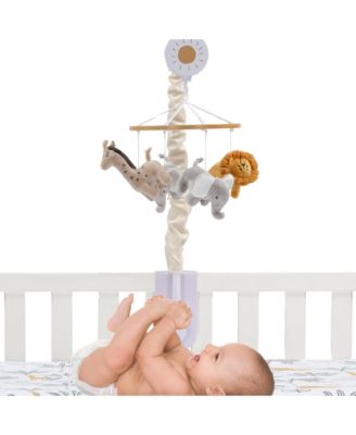 Jungle Adventure Elephant/Lion Musical Baby Crib Mobile Soother Toy