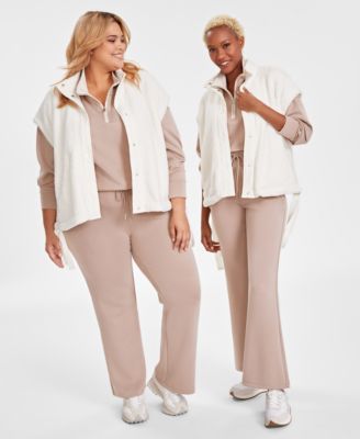 Now This Topper Vest Quarter Zip Sweatshirt Wide Leg Pants Hoop Earrings Created For Macys