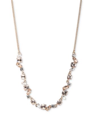 Givenchy - Gold-Tone Mixed Crystal Statement Necklace, 16" + 3" extender