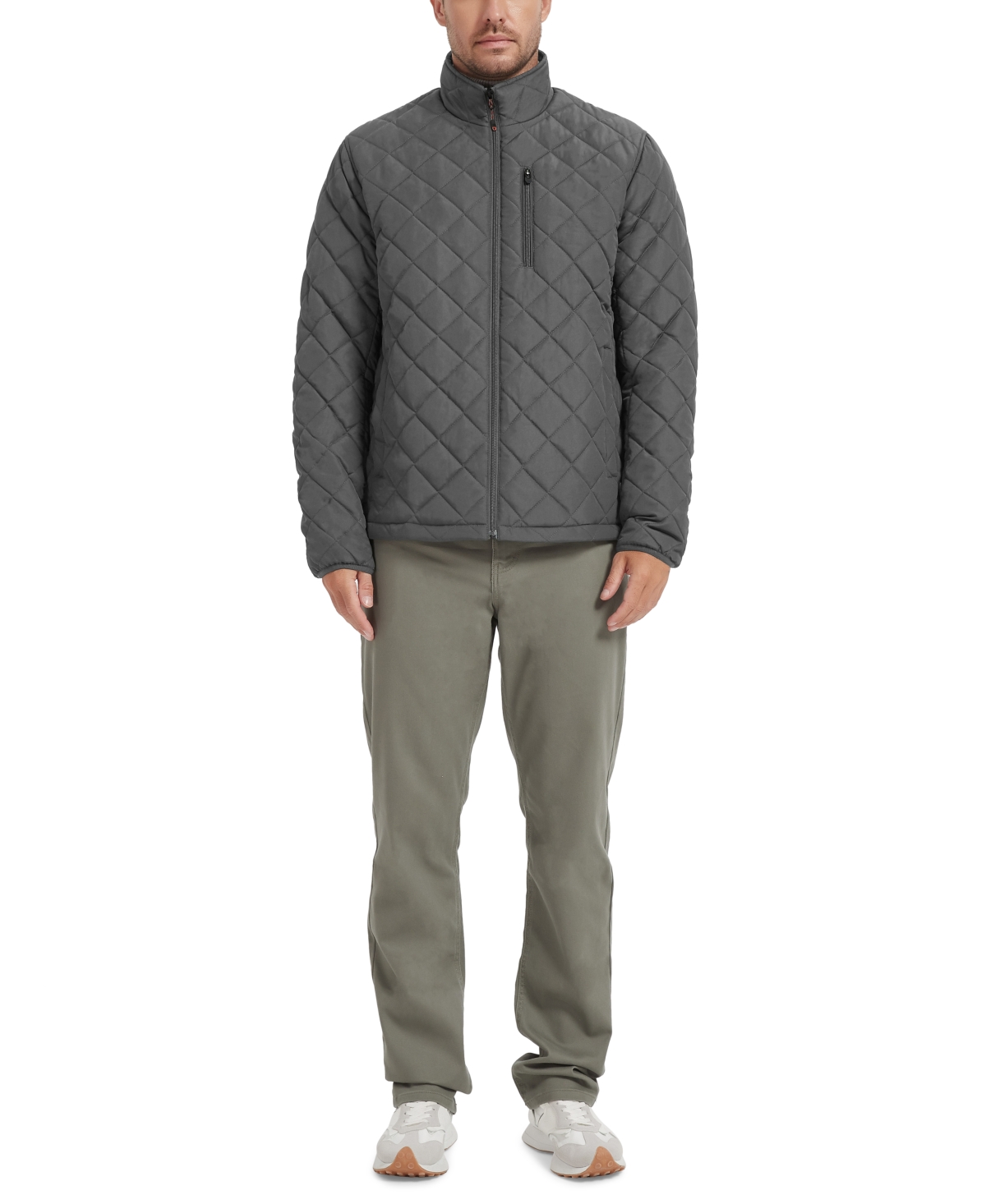 Men's Diamond Quilted Heritage Jacket, Created for Macy's - Dark Forest