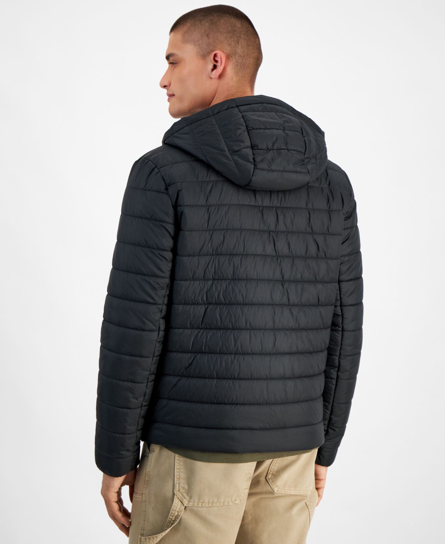 Мужская куртка Hugo Boss Slim-Fit Quilted Full-Zip Liner, цвет: Чёрный — фото 2