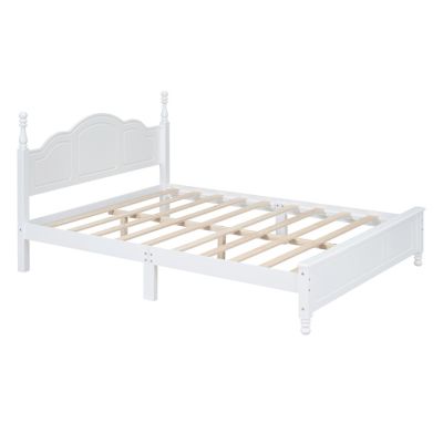 Streamdale Retro Style Queen Size Wood Bed Frame with Slat Support