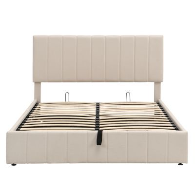 Streamdale Queen Size Upholstered Platform Bed With A Hydraulic Storage System