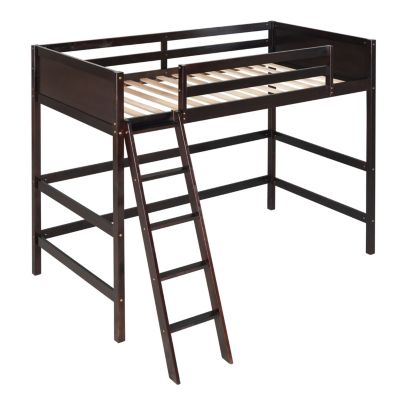 Streamdale Solid Wood Twin Size Loft Bed With Ladder