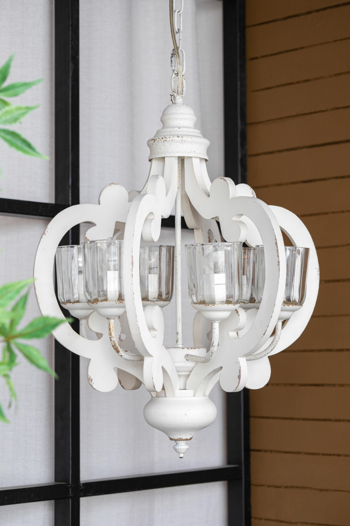 Streamdale Furniture 6-Light Farmhouse Wood Chandelier - Bulb Not Included
